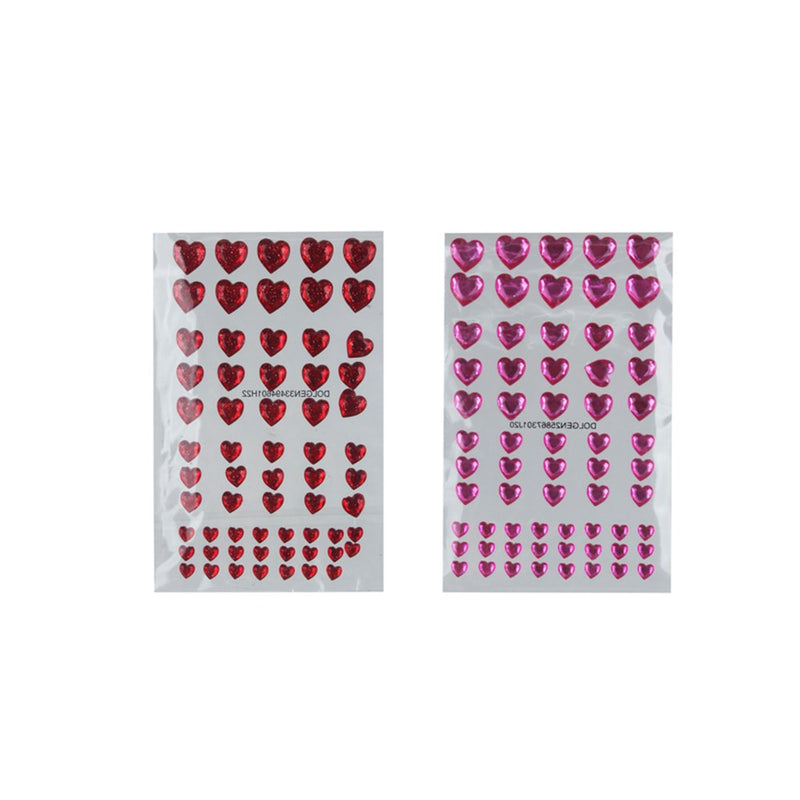 Assorted rhinestone heart stickers