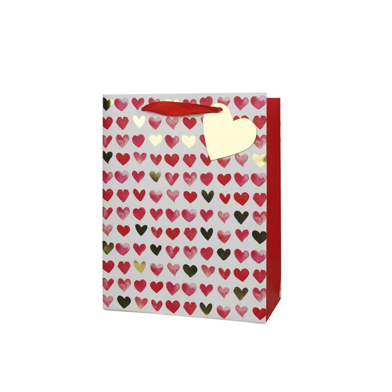 Medium gift bag with heart pattern