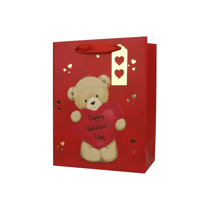 Medium paper gift bag with teddy bear design