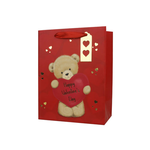 Medium paper gift bag with teddy bear design