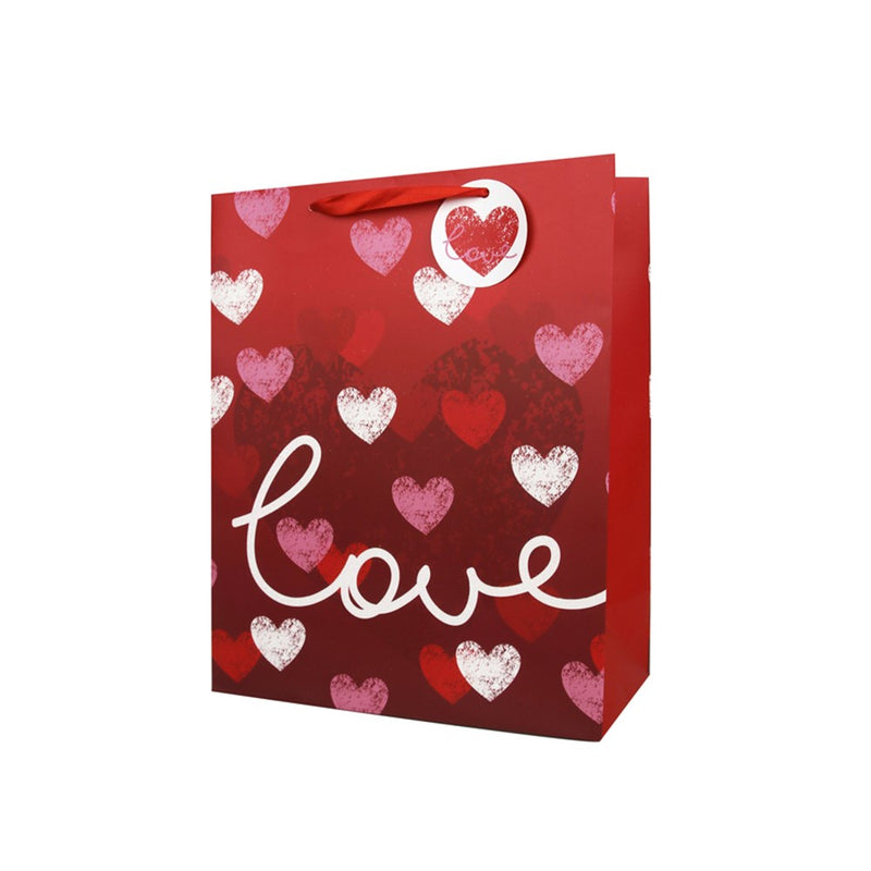 Large gift bag with LOVE text design