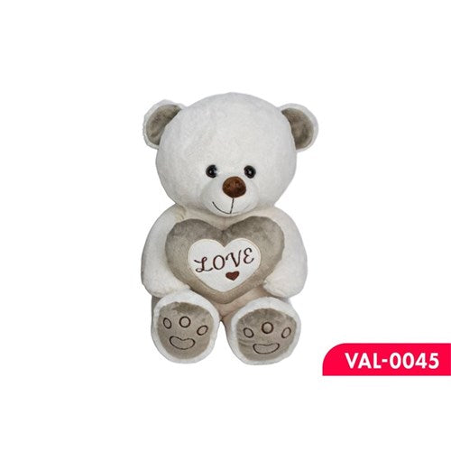 Teddy bear holding I Love U heart 34cm