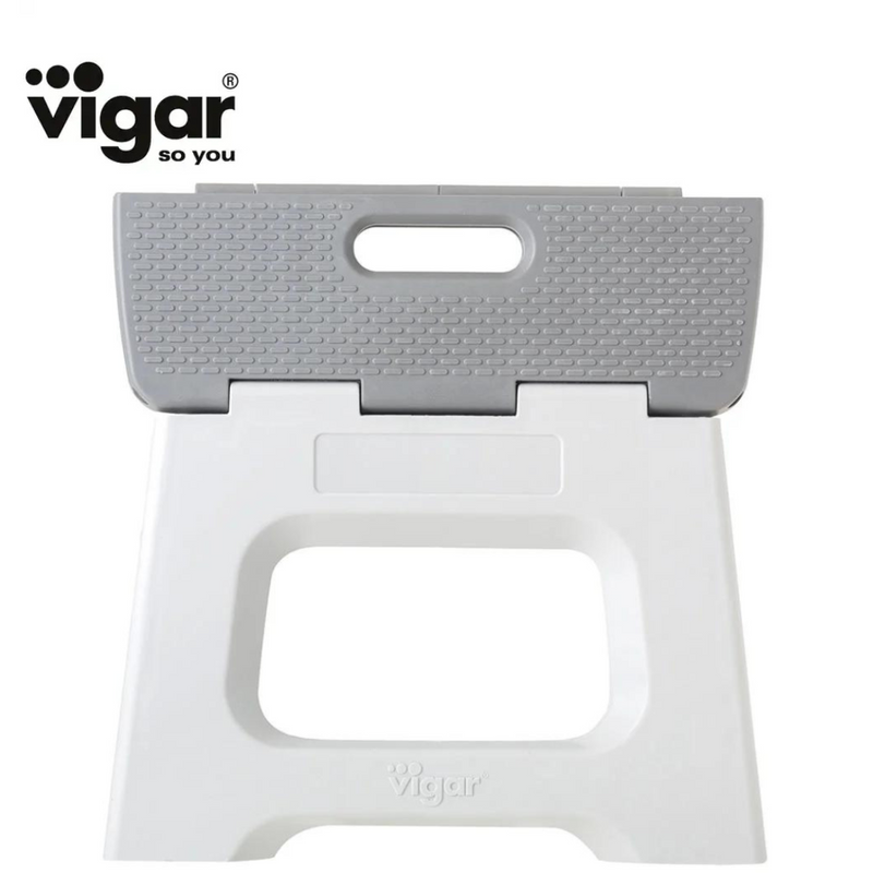 Compact Grey Foldable Stool 23cm