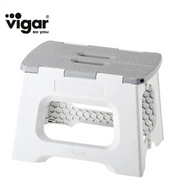 Compact Grey Foldable Stool 23cm