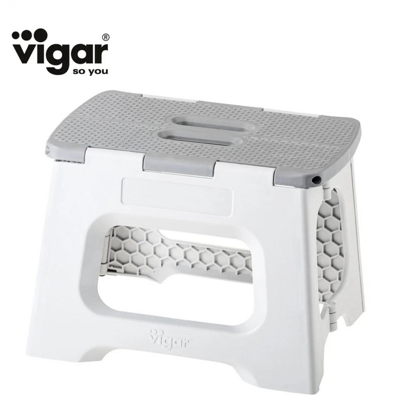 Compact Grey Foldable Stool 23cm