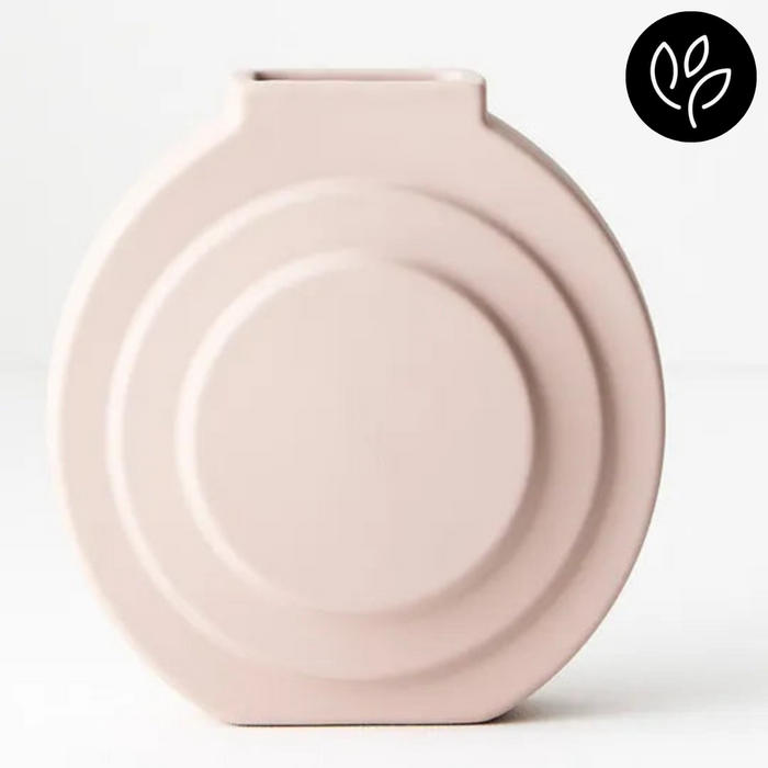 Ronis Vase Audrey Light Pink 15cmlx15.5cmh