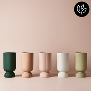 Ronis Vase Becca Nude 30cmhx15cmd – thumbnail