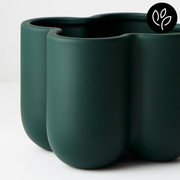 Ronis Vase Nirassa Emerald 17cmlx14cmh – thumbnail