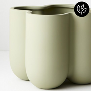 Ronis Vase Nirassa Pistachio 20cmlx18cmh – thumbnail