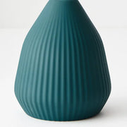 Vase Taza Peacock 13.5cm high x 11.5cm diameter blue-green decorative accent vase for modern tabletop and shelf styling – thumbnail