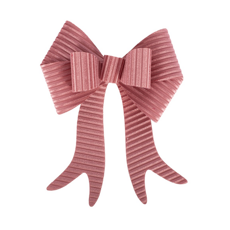 Pink Velour Bow 20x25cm for Christmas tree, wreath, garland, or gift decoration