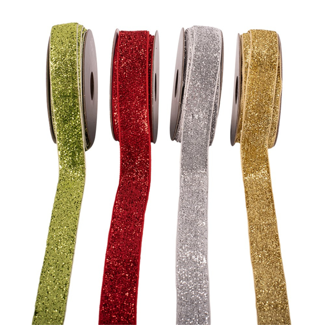 Velour Ribbon 2.5cm Assorted — Ronis