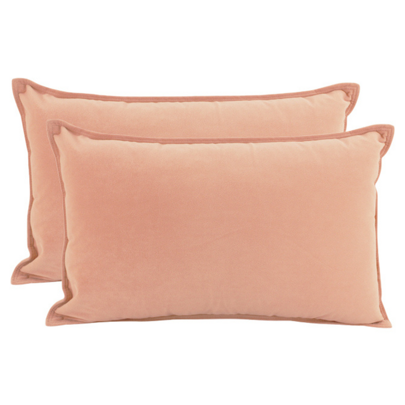 Ronis Velvet Cushion 30x50cm Coral