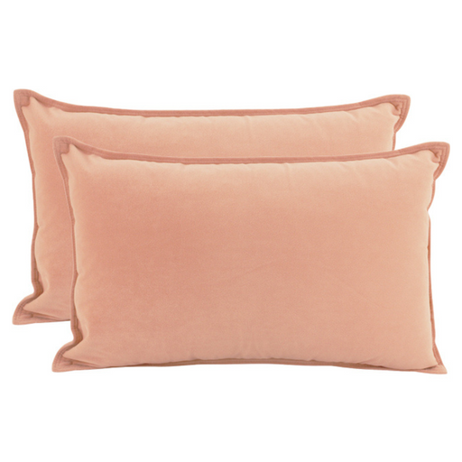 Ronis Velvet Cushion 30x50cm Coral