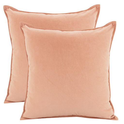 Ronis Velvet Cushion 45x45cm Coral
