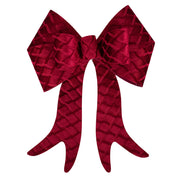 Classic burgundy velvet bow ornament for Christmas tree décor 20x25cm