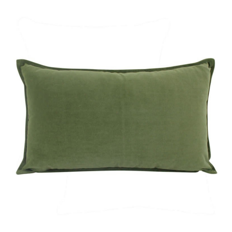 Ronis Velvet Cushion 30x50cm Olive