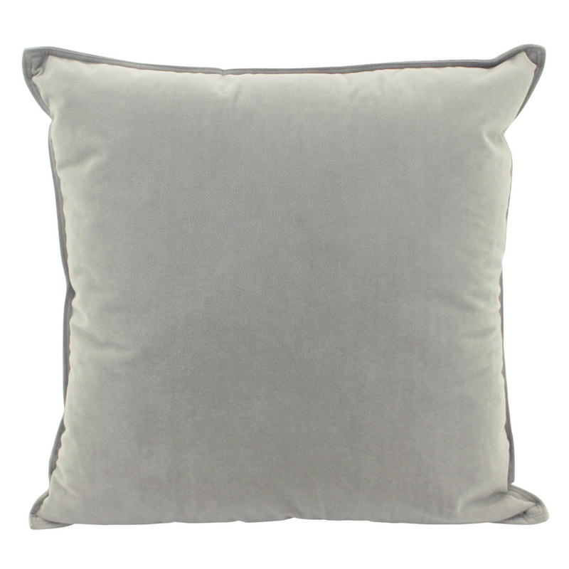 Ronis Velvet Cushion 45x45cm Light Grey