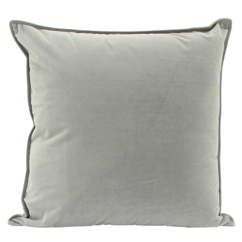 Ronis Velvet Cushion 55x55cm Light Grey