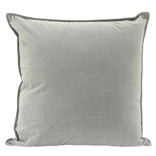 Ronis Velvet Cushion 55x55cm Light Grey