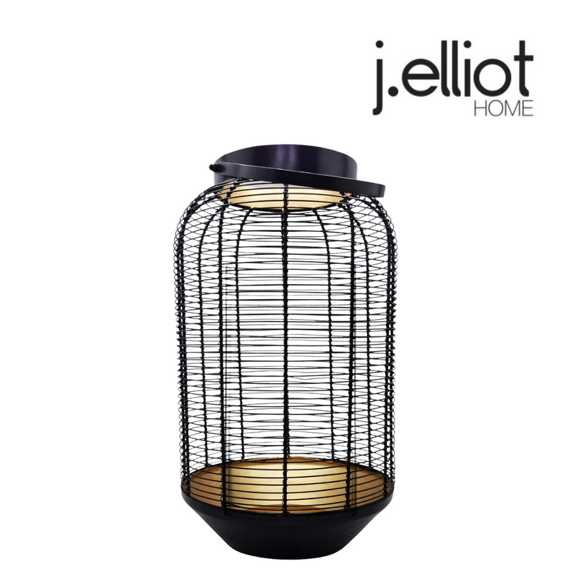 Ronis Verona Lantern Black and Gold 25x16x42cm