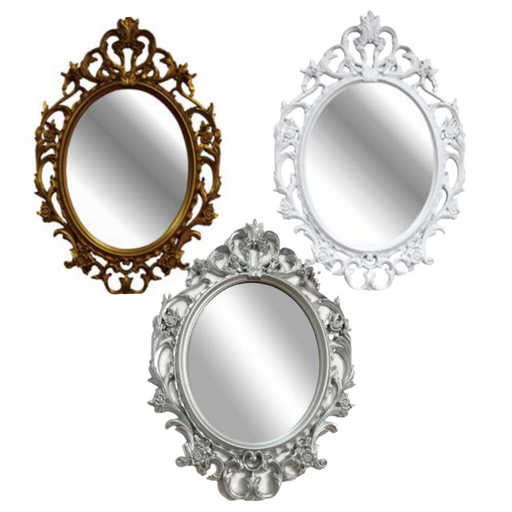 Ronis Victoria Wall Mirror 50x40cm White/Gold/Silver Assorted