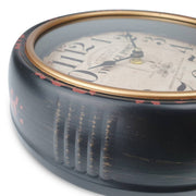 Ronis Vintage Port Classic Distressed Metal Wall Clock 24x24x7cm Black – thumbnail