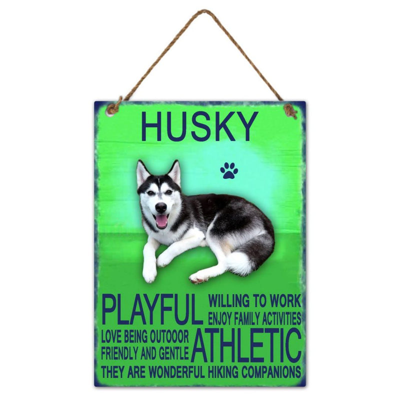 Metal Husky Wall Hanging 20x27cm