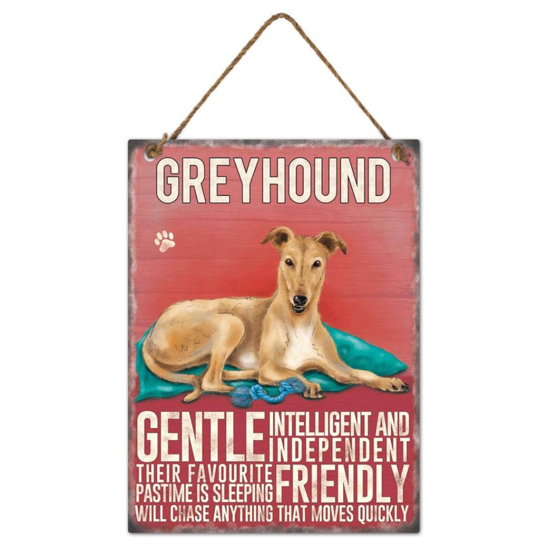 Metal Greyhound Wall Hanging 20x27cm