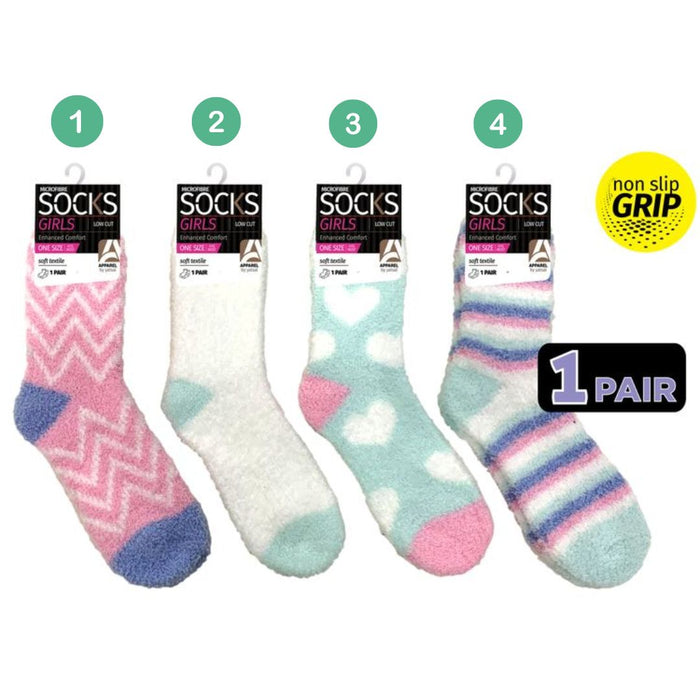 Girls Microfiber Socks Pastels