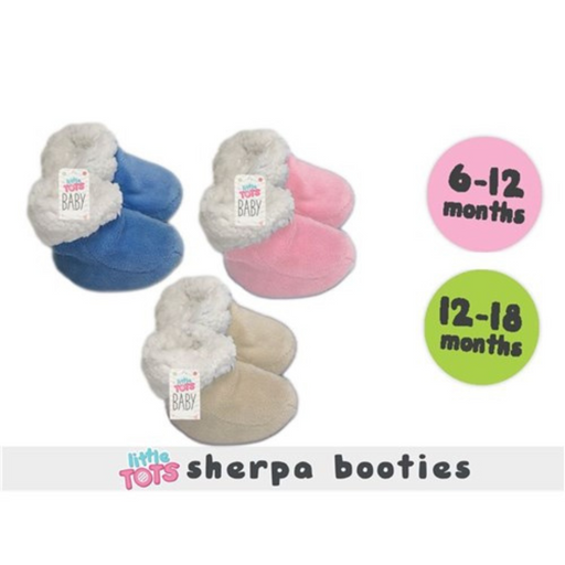 Tiny Tots Sherpa Booties Asstd