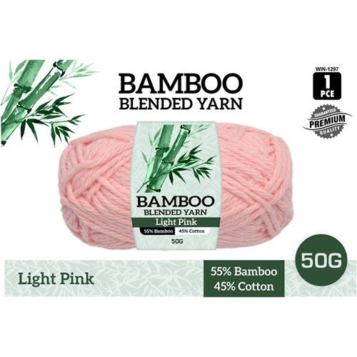 Bamboo Cotton Blend Yarn LPink 50g