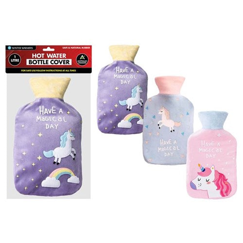 Hot Water Bottle Cover Unicorn 1L