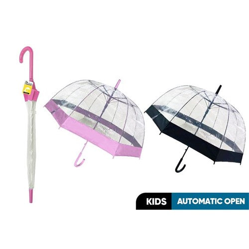 Kids clear dome automatic umbrella
