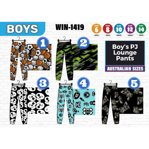 Boys PJ Lounge Pants S-XL