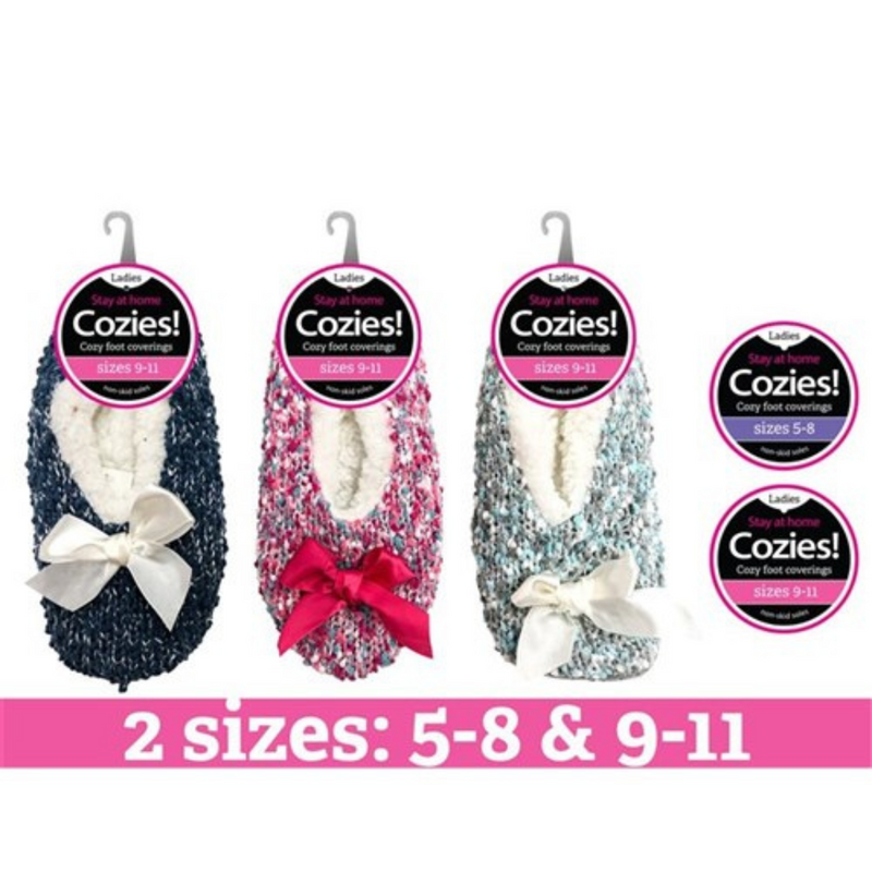 Ladies Sherpa Slipper Ombre w/ Bow