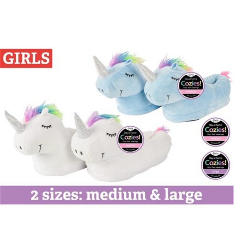 Girls Full Back Slippers Unicorn