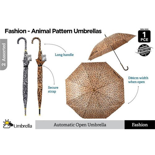 Long handle umbrella with animal head