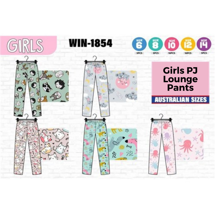 Girls PJ Lounge Pants 5Sizes Ser 1