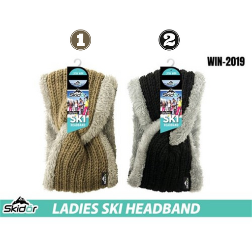 Adult Ski Knitted/Fur Lined HeadBand