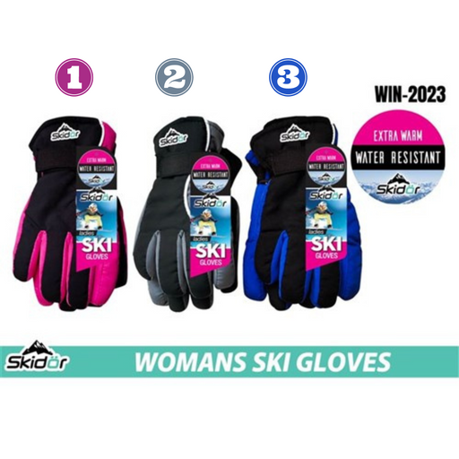 Ladies Ski Gloves Water Resistant