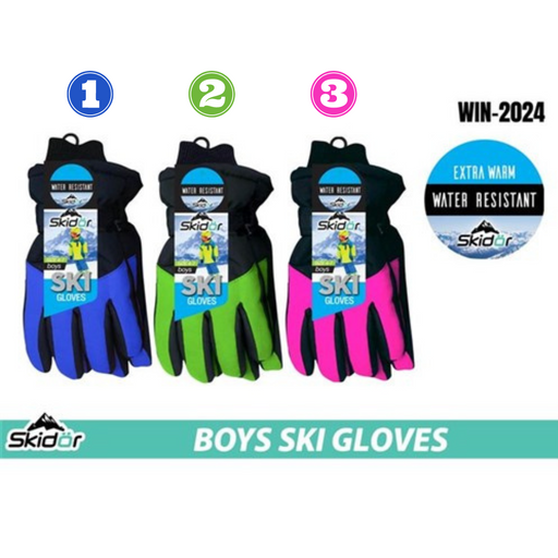 Kids Ski Gloves - Water Resistant