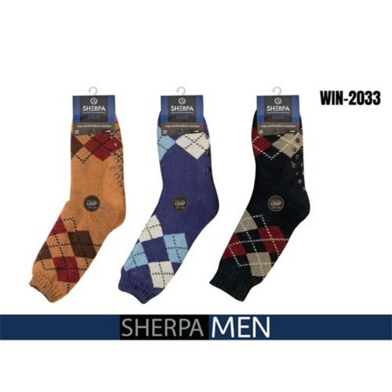 Mens Sherpa Socks Argyle Ser 3