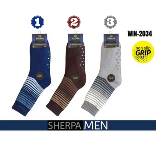 Mens Sherpa Socks Block Stripe Ser 2