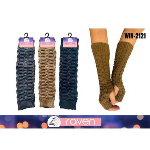 Leg Warmers Plush Cable Knit