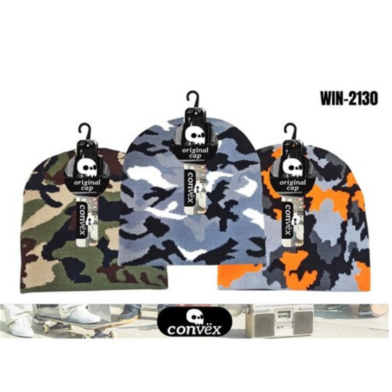 Teens Camo Beanie Double Layer