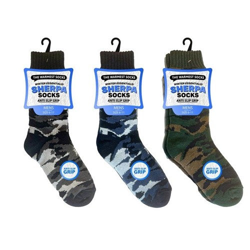 Socks Mens Sherpa Socks Camo