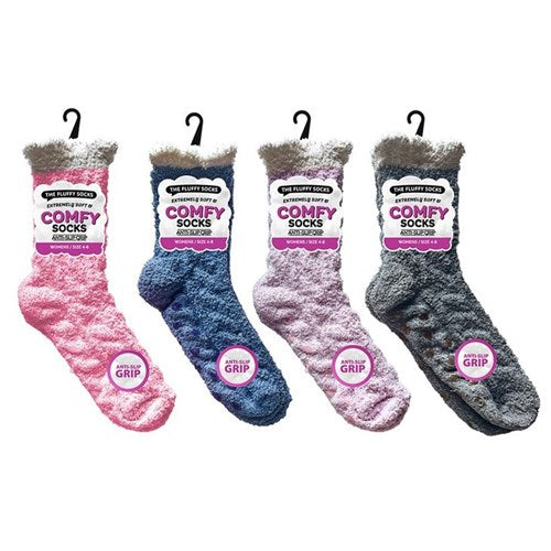 Ladies tightly woven foot coverings with traction dots