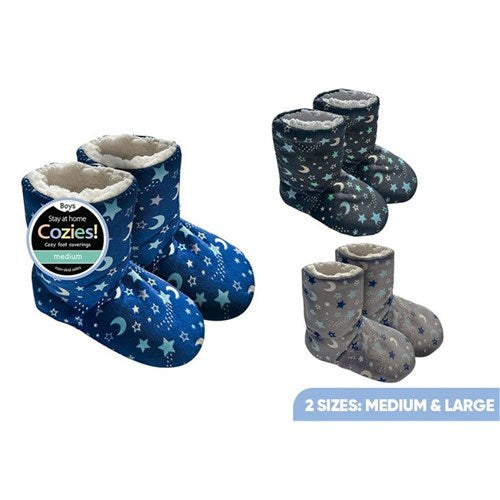 Slippers Boys Sherpa Slipper Boots Stars