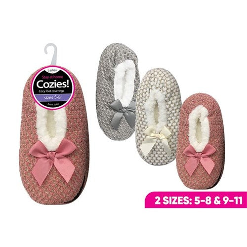 Slippers Ladies Plush Sherpa Honeycomb